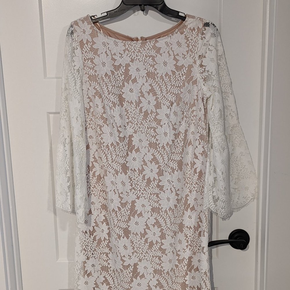 Jessica Howard Lace Long Sleeved Sheath Dress